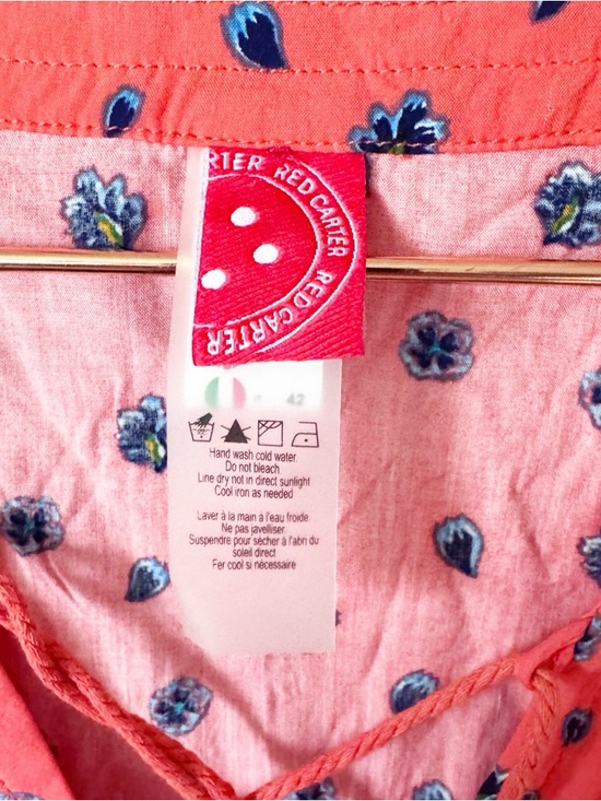 Red Carter Red Boho Tie-Front Tunic with Multicolor Mosaic Print - Picture 6 of 13